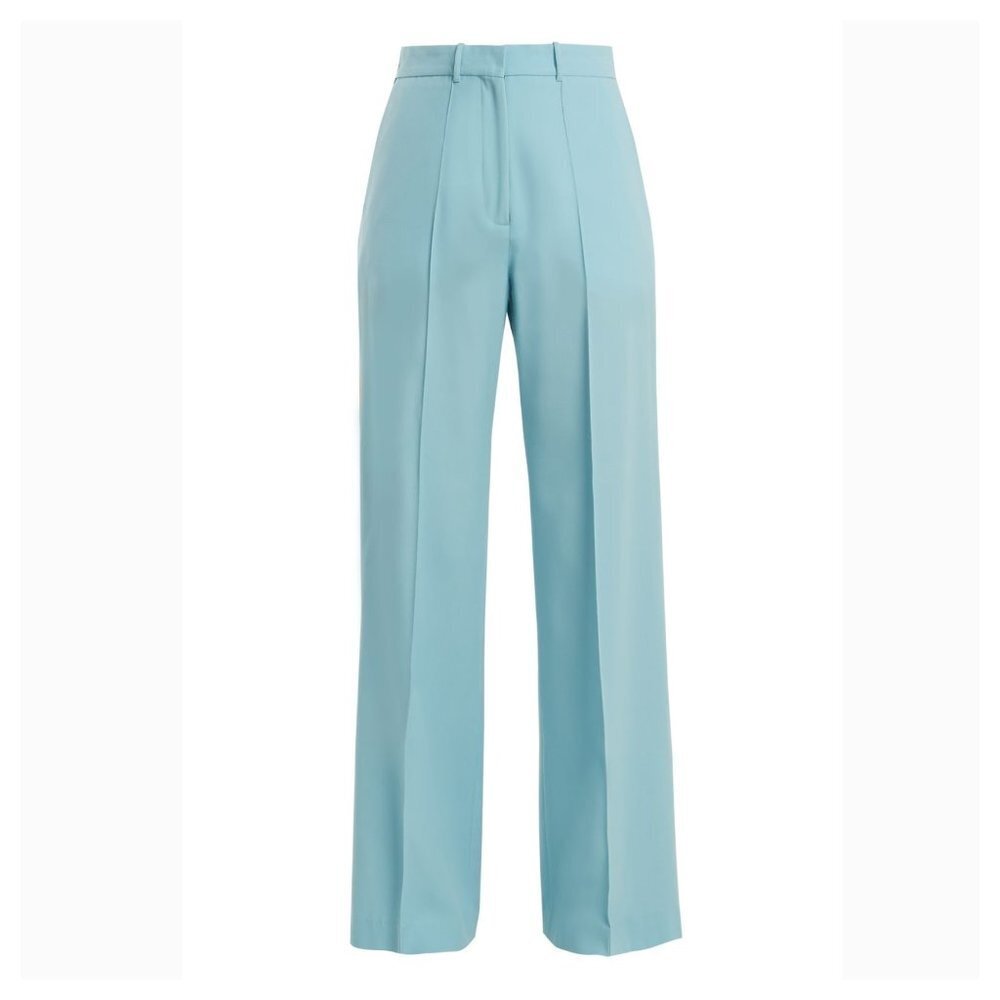 RACIL Cumberland Side-stripe Wide-leg Wool Trousers